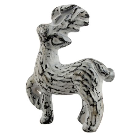 Antique White Baby Dear Iron Cabinet Knob